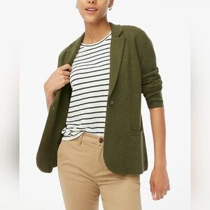 J.Crew Women's Schoolboy Sweater Blazer In Heather Loden Size XS Dark Academia